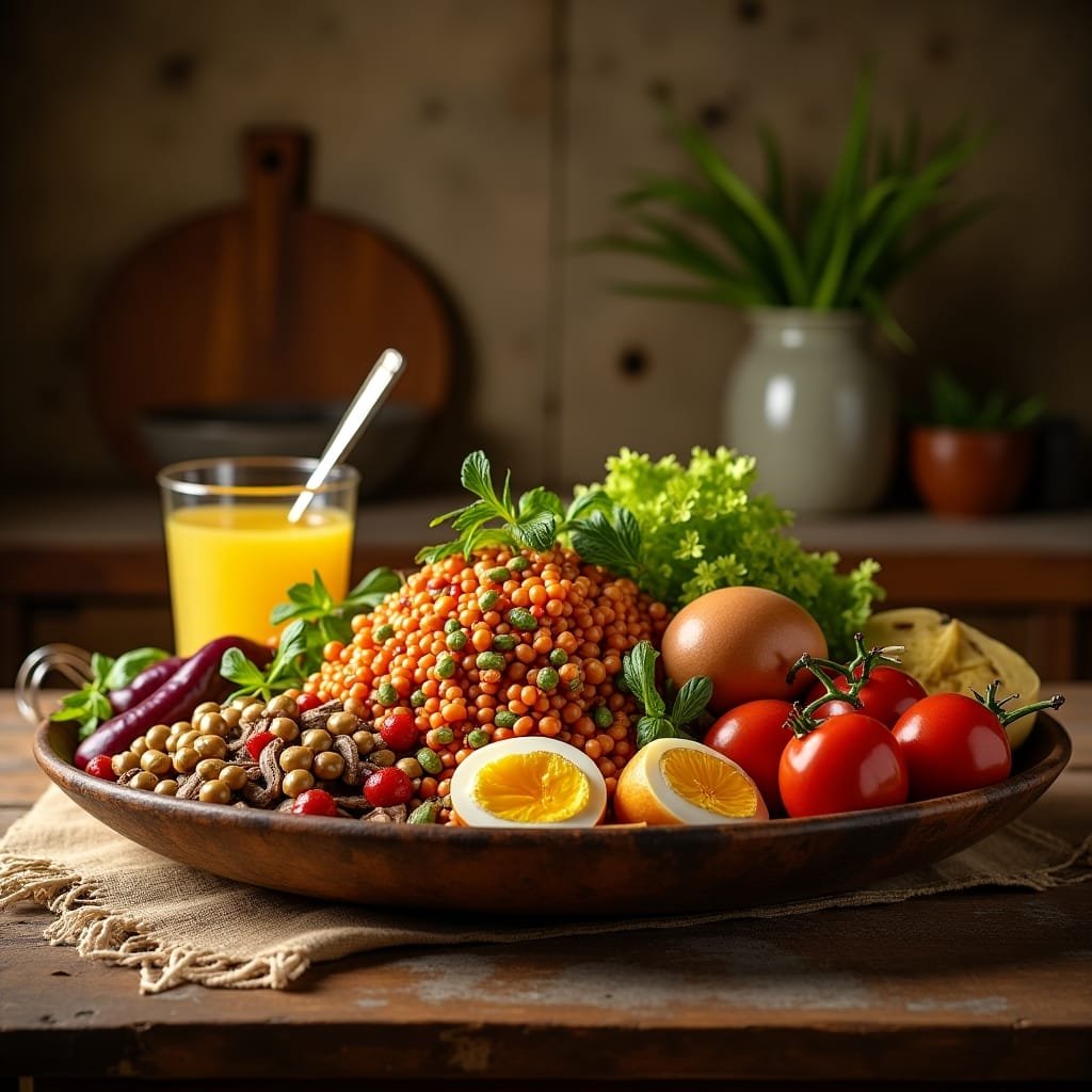 prato com comida saudavel Saude é essencial viva plenamente